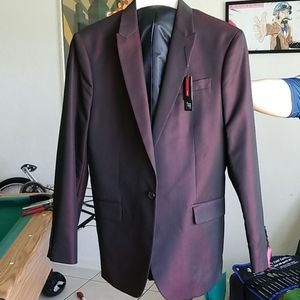 Wine Shimmer Suit Jacket